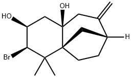 (2S)-3α-Bromo-1,2,3,4,6,7,9,9a-octahydro-4,4-dimethyl-8-methylene-4aα,7α-methano-4aH-benzocycloheptene-2α,9aα(5H)-diol Structure