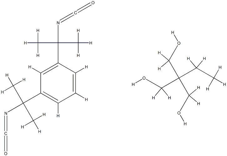 1,3-프로판디올,2-에틸-2-(히드록시메틸)-,1,3-비스(1-이소시아네이토-1-메틸에틸)벤젠중합체 구조식 이미지