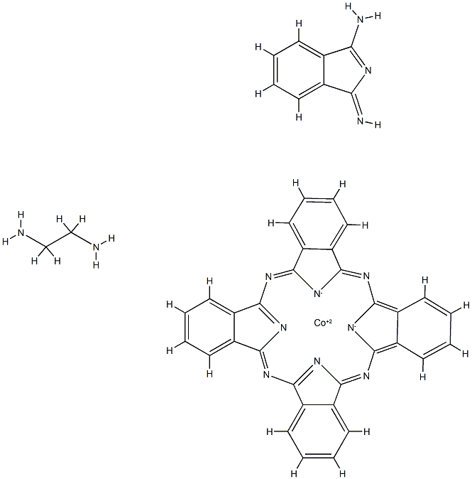 (ethylenediamine-N)(1-imino-1H-isoindol-3-amine-N2)[29H,31H-phthalocyaninato-N29,N30,N31,N32]cobalt Structure