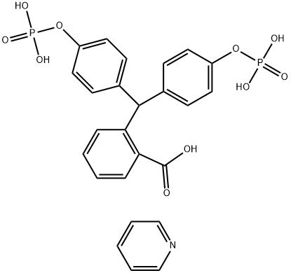 2-[bis[4-(phosphonooxy)phenyl]methyl]benzoic acid, compound with pyridine (1:1)  Structure