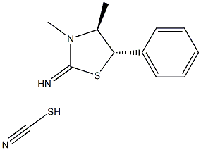 thiocyanic acid, compound with (4S-trans)-3,4-dimethyl-5-phenylthiazolidin-2-imine (1:1)  Structure