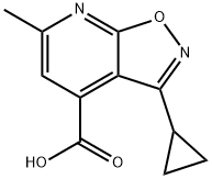 3-cyclopropyl-6-methylisoxazolo[5,4-b]pyridine-4-carboxylic acid 구조식 이미지