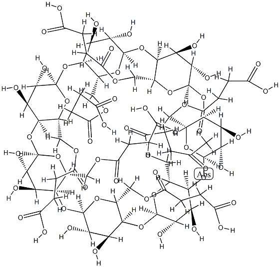 [6-(1,4-Dioxoamyl)]Hexakis(6-succinyl)cyclo(1,4-alpha-D-altroheptaose) Structure