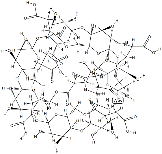 [6-(1,4-Dioxoamyl)]Hexakis(6-succinyl)cyclo(1,4-alpha-D-altroheptaose) 구조식 이미지