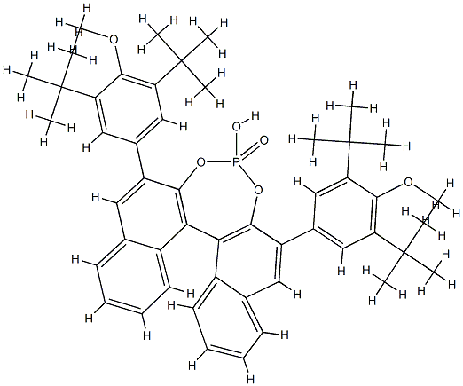 (11bR)-2,6-bis[3,5-bis(1,1-diMethylethyl)-4-Methoxyphenyl]-4-hydroxy-4-oxide-Dinaphtho[2,1-d:1',2'-f][1,3,2]dioxaphosphepin 구조식 이미지
