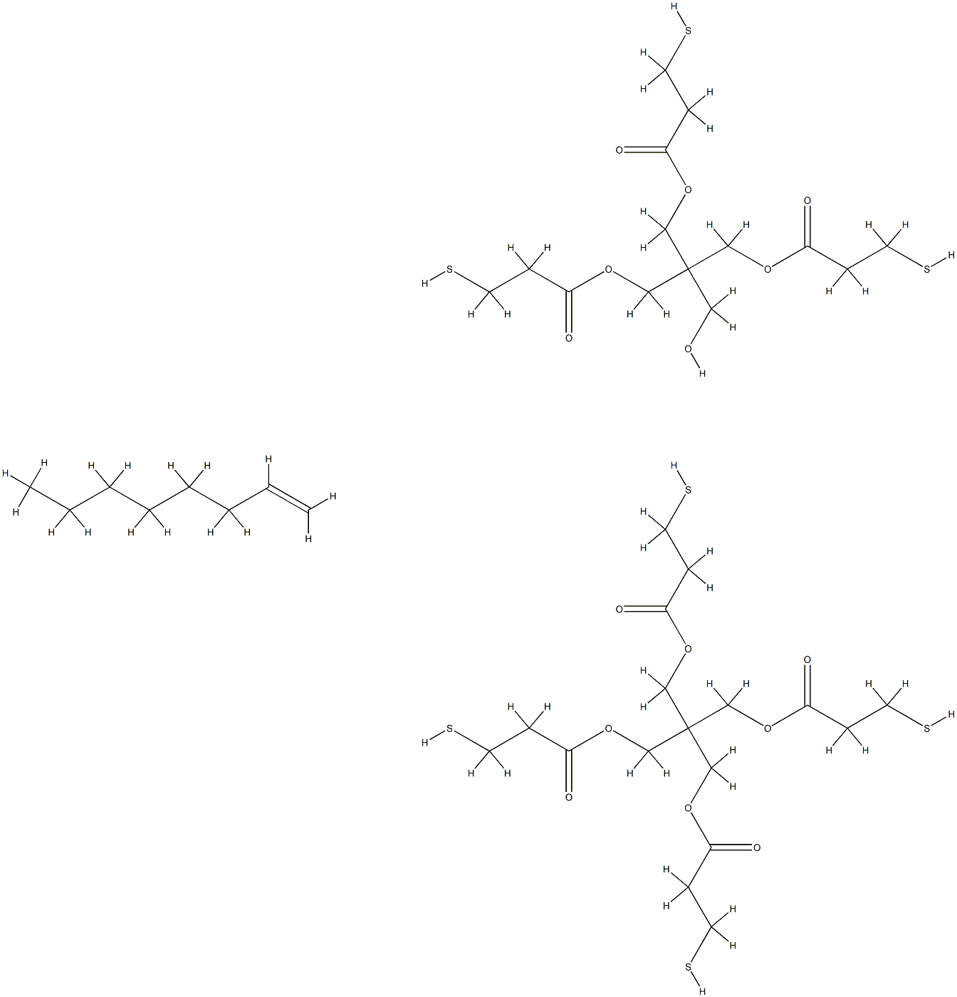 pentaerythritol tetra(3-mercaptopropionate) reaction prods Structure