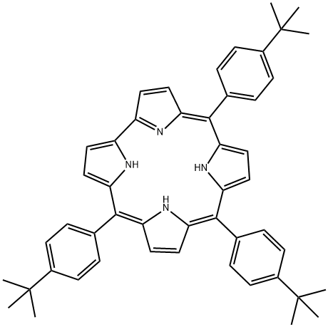 5,10,15-tris(4-tert-butylphenyl) corrole 구조식 이미지