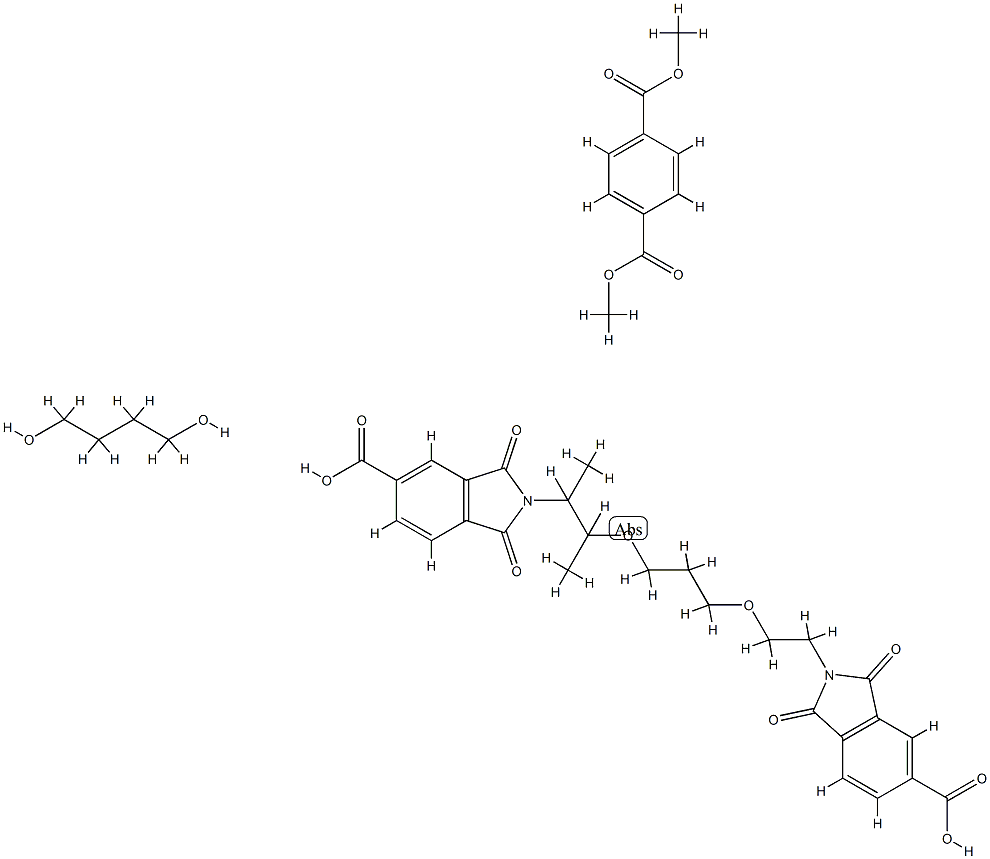 다이메틸 테레프탈산염-뷰틸렌 글리콜-폴리에테르 공중합물 구조식 이미지