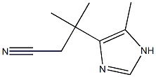 1H-Imidazole-5-propanenitrile,  -bta-,-bta-,4-trimethyl- Structure