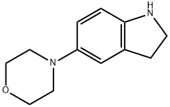 2,3-dihydro-5-(4-Morpholinyl)-1H-Indole 구조식 이미지