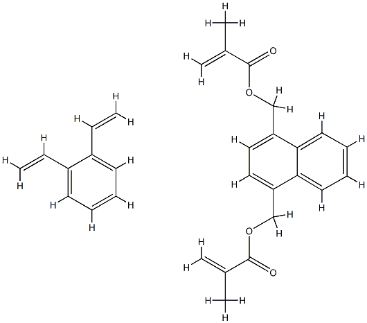 1,4-디-(메타크릴로일옥시메틸)나프탈렌-디비닐벤젠공중합체 구조식 이미지
