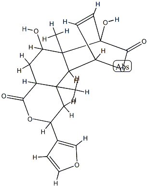 10,7-(Epoxymethano)-1,4,4a,5,6,6a,7,10,10a,10b-decahydro-2-(3-furanyl)-6,7-dihydroxy-6a,10b-dimethyl-2H-naphtho[2,1-c]pyran-4,12-dione 구조식 이미지