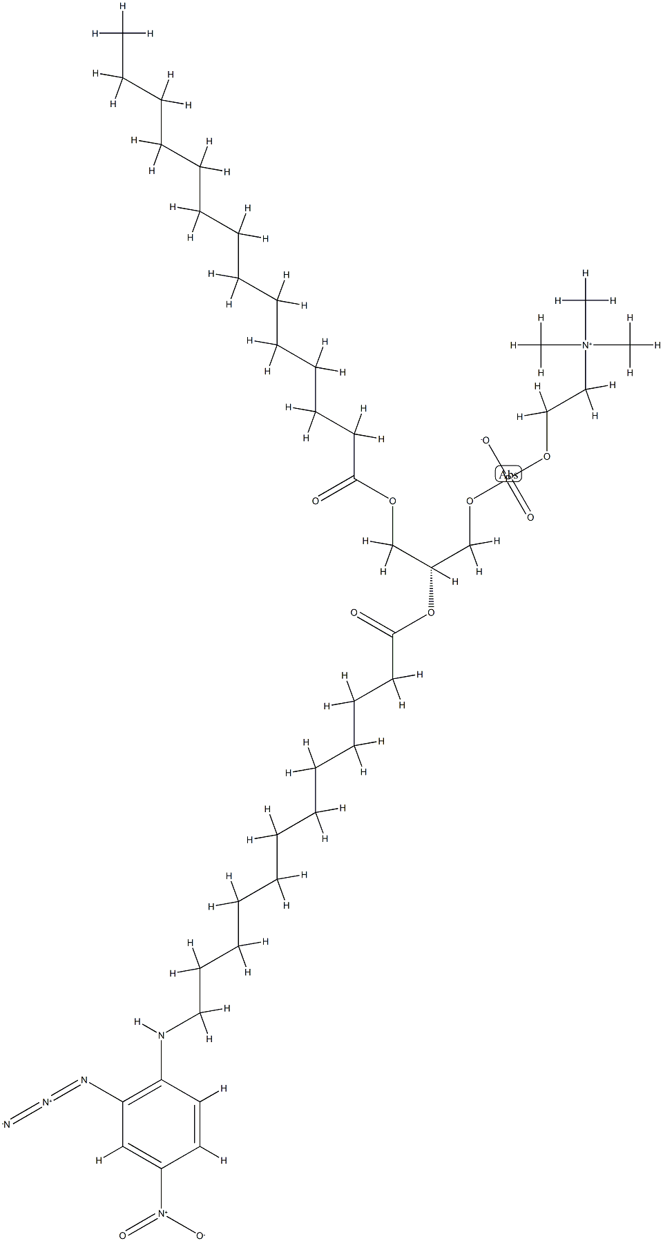1-미리스토일-2-(2-아지도-4-니트로벤조일)포스파티딜콜린 구조식 이미지