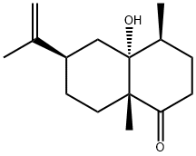 (4S)-Octahydro-4aβ-hydroxy-4α,8aα-dimethyl-6α-(1-methylethenyl)-1(2H)-naphthalenone Structure
