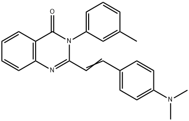 2-{2-[4-(dimethylamino)phenyl]vinyl}-3-(3-methylphenyl)-4(3H)-quinazolinone 구조식 이미지