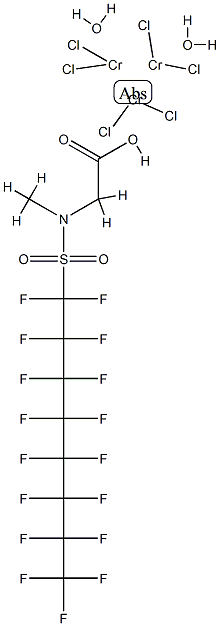 cyclo-hexachloro[mu-N-methyl-[N-(perfluorooctylsulphonyl)]glycinato-O1:O1']]di-mu-hydroxytrichromium 구조식 이미지