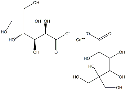 d-Gluconic acid, 2-C-(hydroxymethyl)-, calcium salt (2:1) 구조식 이미지