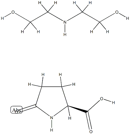 5-oxo-L-proline, compound with 2,2'-iminodiethanol (1:1) Structure