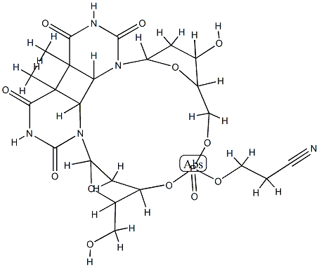 thymidylyl(3'-5')thymidine cyanoethyl ester Structure