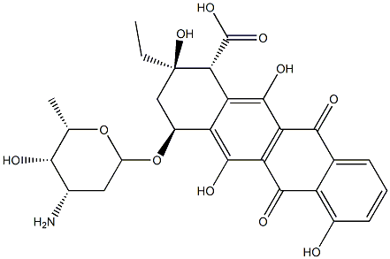 10-carboxy-13-deoxocarminomycin Structure