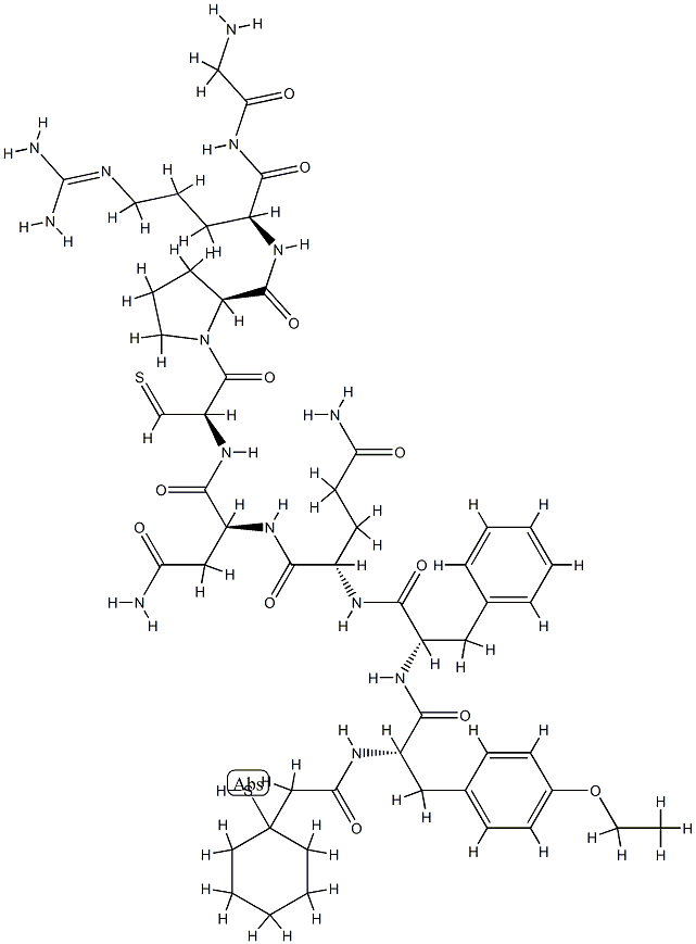 argipressin,(1-mercaptocyclohexaneacetic acid)(1)-O-ethyl-Tyr(2)- Structure