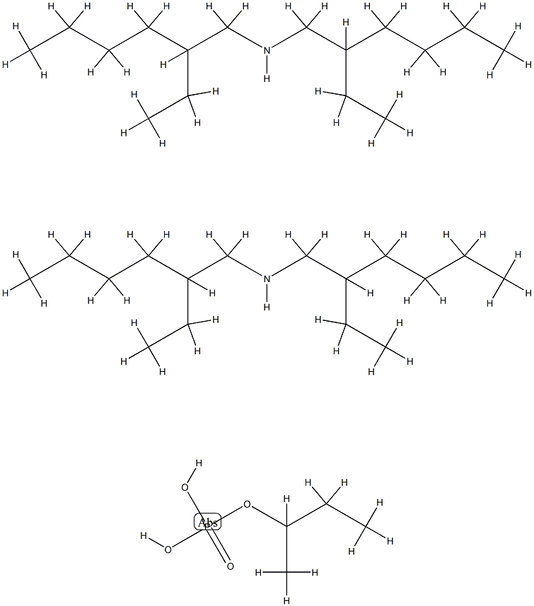 sec-butyl dihydrogen phosphate, compound with 2-ethyl-N-(2-ethylhexyl)hexylamine (1:2) Structure