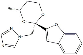 1-[[(2R,4R)-2-benzofuran-2-yl-4-methyl-1,3-dioxan-2-yl]methyl]-1,2,4-t riazole 구조식 이미지