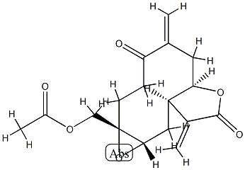 [1aS,6aR,9aR,10aS]-1a-[(Acetyloxy)methyl]-2,3,6,6a,9,9a,10,10a-octahydro-5,9-bis(methylene)oxireno[4,5]cyclodeca[1,2-b]furan-4,8(1aH,5H)-dione 구조식 이미지