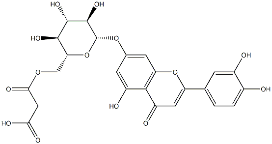 luteolin 7-O-(6-O-malonyl-beta-D-glucoside) Structure