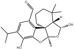 [4aS,6aR,11bR]-1,2,3,4,4aβ,5-Hexahydro-5α,8-dihydroxy-4,4-dimethyl-9-(1-methylethyl)isobenzofuro[1,7a-b]benzofuran-11-carbaldehyde Structure