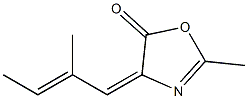 2-Oxazolin-5-one,2-methyl-4-(2-methyl-2-butenylidene)-(6CI) 구조식 이미지