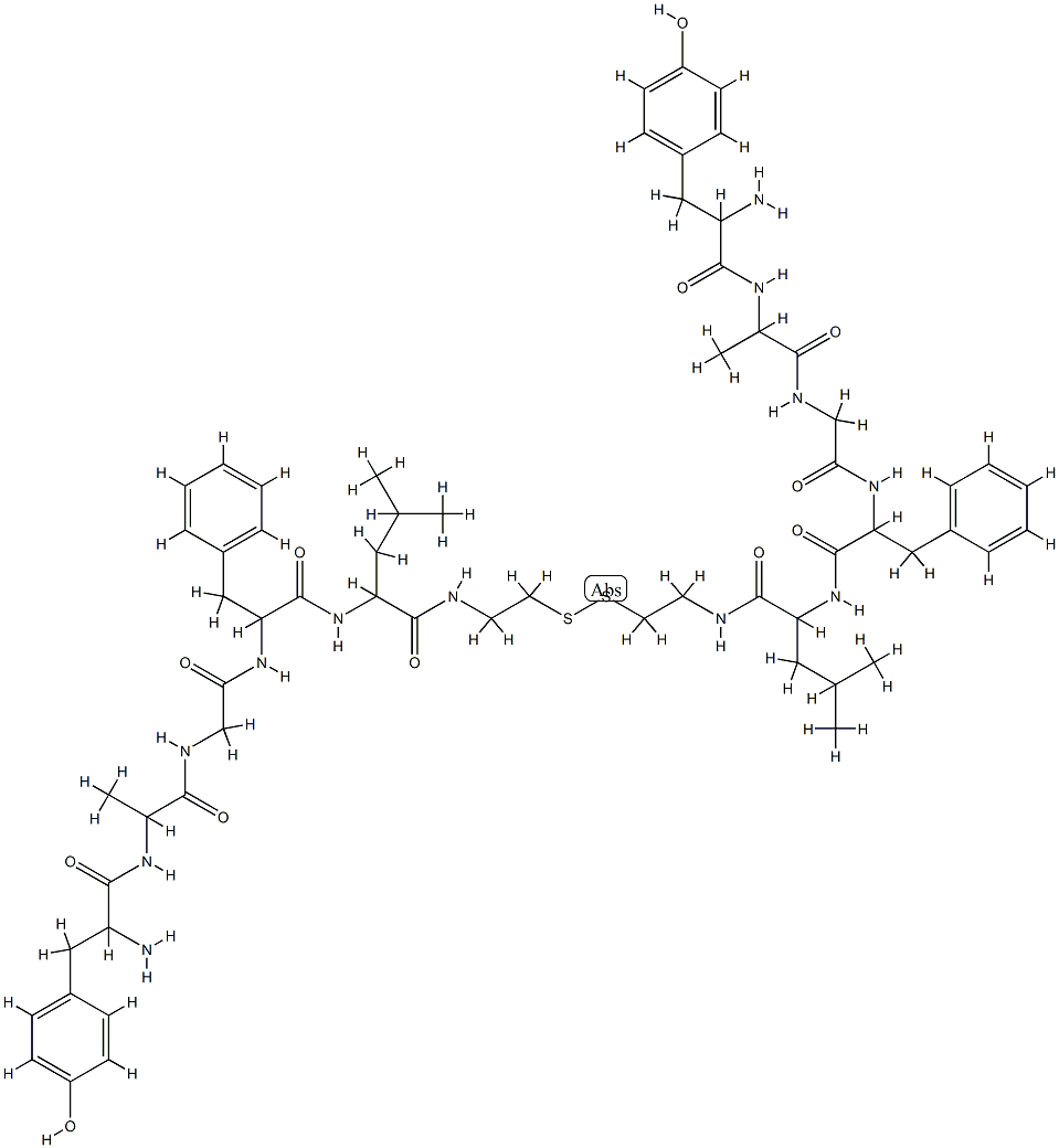 enkephalin-Leu, Ala(2)-cystamine-dimer- Structure