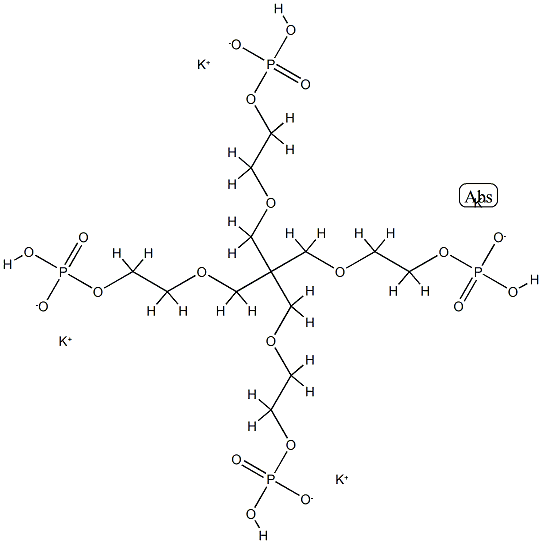 Poly(oxy-1.2-ethanediyl), α-hydro-ω-(phosphonooxy)-, ether with 2,2-bis(hydroxymethyl)-1,3-propanediol (4:1), potassium salt Structure