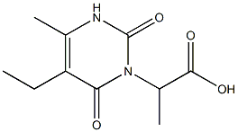 1(2H)-Pyrimidineacetic  acid,  5-ethyl-3,6-dihydro--alpha-,4-dimethyl-2,6-dioxo- Structure