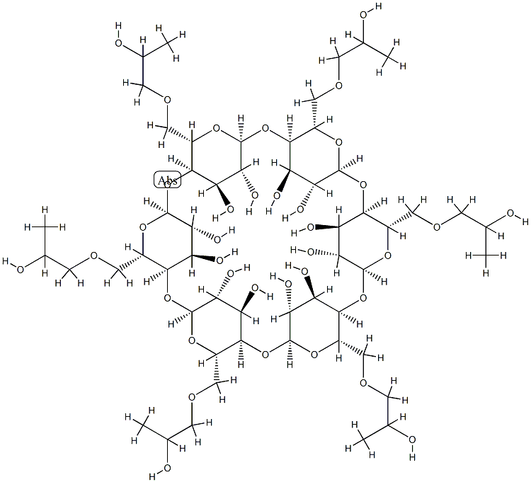 (2-HYDROXYPROPYL)-ALPHA-CYCLODEXTRIN Structure