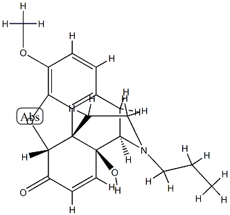 7,8-Didehydro-4,5α-epoxy-14-hydroxy-3-methoxy-17-propylmorphinan-6-one 구조식 이미지