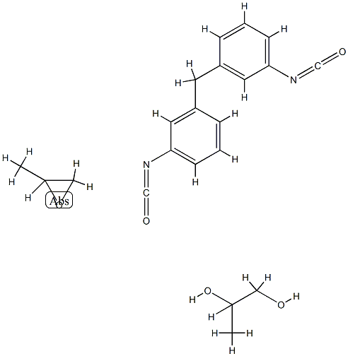 1,2-Propanediol, polymer with 1,1'-methylenebis[isocyanatobenzene] and methyloxirane Structure