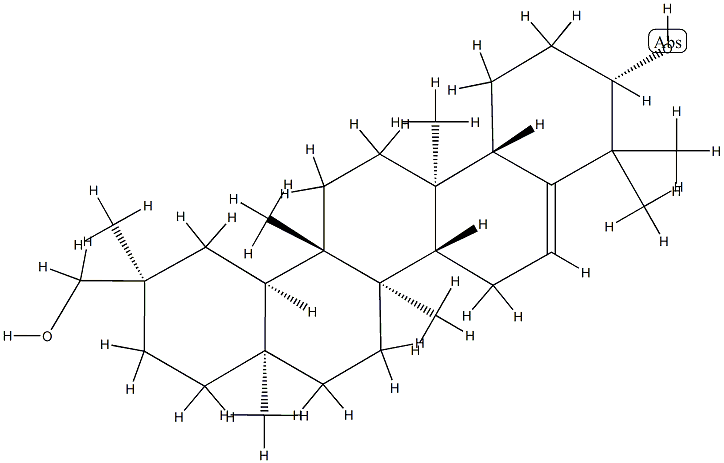 (+)-D:B-Friedoolean-5-ene-3β,29-diol Structure