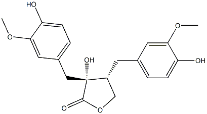 (3R,4R)-3-hydroxy-3,4-bis[(4-hydroxy-3-methoxy-phenyl)methyl]oxolan-2- one 구조식 이미지