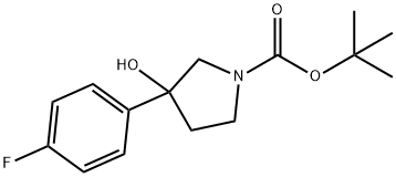 1-BOC-3-(4-FLUOROPHENYL)-3-HYDROXYPYRROLIDINE Structure