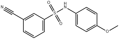 3-cyano-N-(4-methoxyphenyl)benzenesulfonamide 구조식 이미지