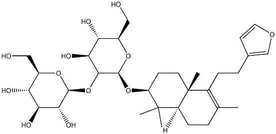 [[2S,(+)]-5-[2-(3-Furanyl)ethyl]-1,2,3,4,4a,7,8,8aα-octahydro-1,1,4aβ,6-tetramethylnaphthalene-2β-yl]2-O-β-D-glucopyranosyl-β-D-glucopyranoside 구조식 이미지