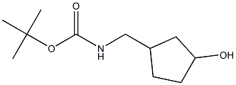 (3-Hydroxy-cyclopentylmethyl)-carbamic acid tert-butyl ester Structure