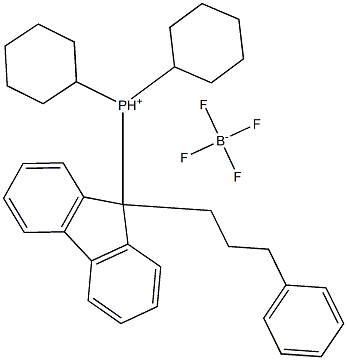 cataCXium(R)  FPrPh,  Dicyclohexyl[9-(3-phenylpropyl)-9-fluorenyl]phosphine  tetrafluoroborate 구조식 이미지