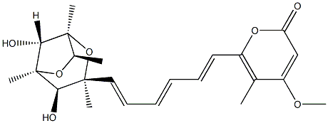 6-[(1E,3E,5E)-6-[(1R,8S)-4β,8-Dihydroxy-1α,3α,5α,7α-tetramethyl-2,6-dioxabicyclo[3.2.1]oct-3β-yl]hexa-1,3,5-trienyl]-4-methoxy-5-methyl-2H-pyran-2-one Structure