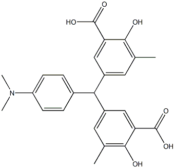 5,5'-[4-(dimethylamino)benzylidene]bis(3-methylsalicylic) acid 구조식 이미지