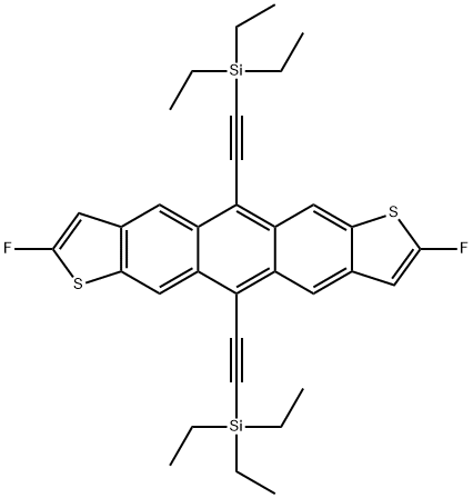 2,8-difluoro-5,11-bis(triethylsilylethynyl)anthradithiophene 구조식 이미지