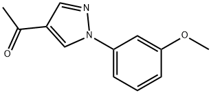 1-[1-(3-METHOXYPHENYL)-1H-PYRAZOL-4-YL]ETHANONE 구조식 이미지