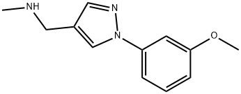 1-[1-(3-METHOXYPHENYL)-1H-PYRAZOL-4-YL]-N-METHYLMETHANAMINE Structure