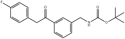 (3-[2-(4-FLUORO-PHENYL)-ACETYL]-BENZYL)-CARBAMIC ACID TERT-BUTYL ESTER Structure